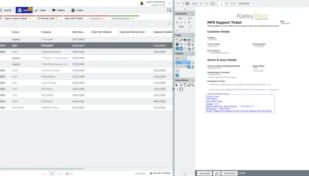 DocuWare for Support Tickets